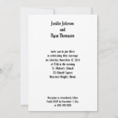 Invitation de mariage Halloween (Dos)