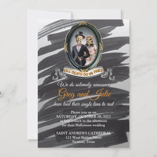 Invitation de mariage Halloween (Devant)