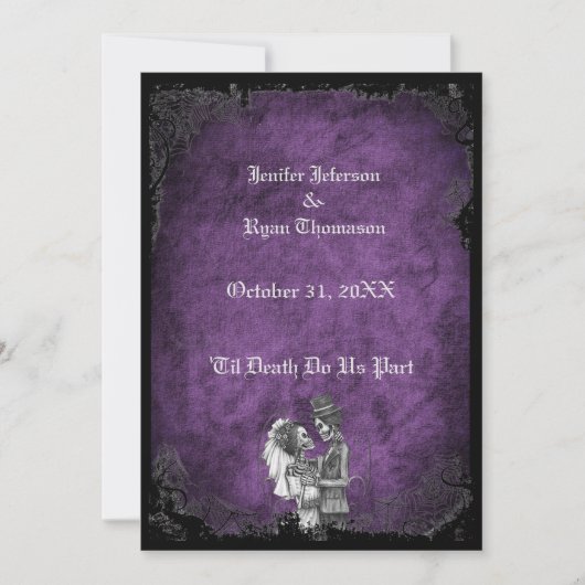Invitation de mariage Halloween (Devant)