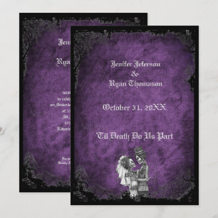 Invitation de mariage Halloween