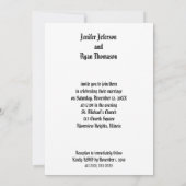 Invitation de mariage Halloween (Dos)