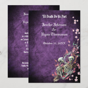 Invitation de mariage Halloween
