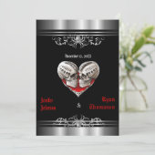 Invitation de mariage Halloween (Debout devant)