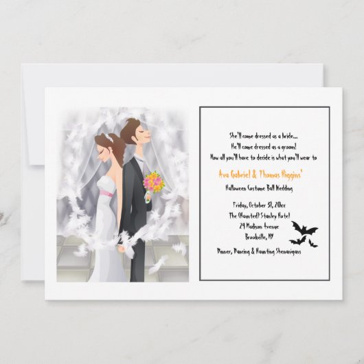 Invitation de mariage Halloween (Devant)
