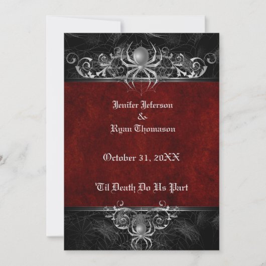 Invitation de mariage Halloween (Devant)