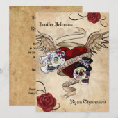 Invitation de mariage Halloween (Devant / Derrière)