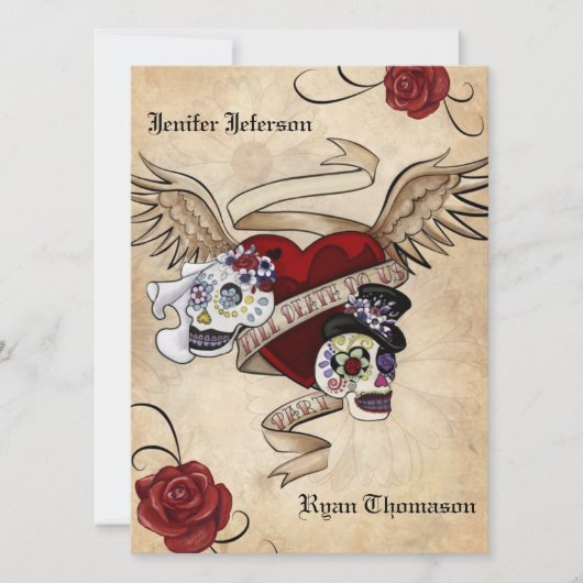 Invitation de mariage Halloween (Devant)