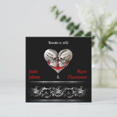 Invitation de mariage Halloween (Debout devant)