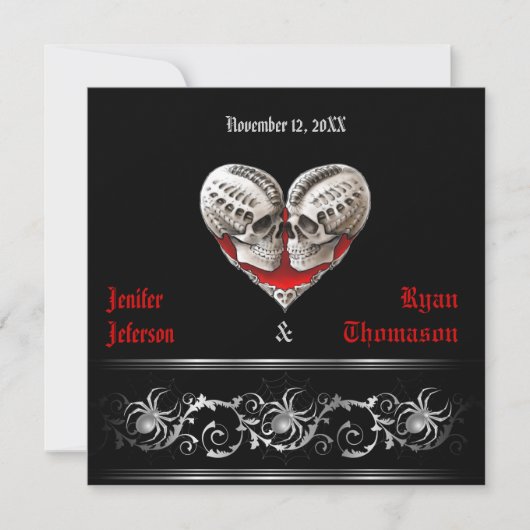 Invitation de mariage Halloween (Devant)