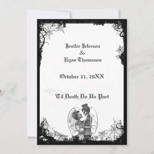 Invitation de mariage Halloween (Devant)
