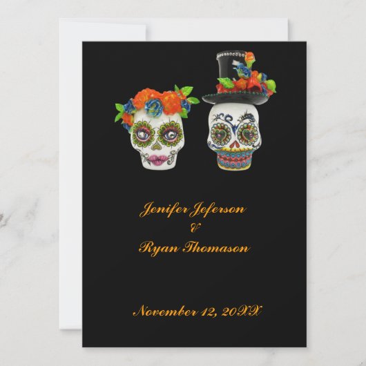 Invitation de mariage Halloween (Devant)