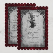 Invitation de mariage Halloween (Devant / Derrière)