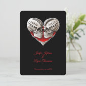 Invitation de mariage Halloween (Debout devant)