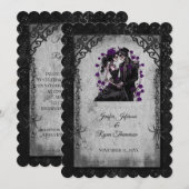 Invitation de mariage Halloween (Devant / Derrière)