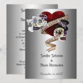 Invitation de mariage Halloween (Devant / Derrière)