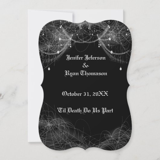 Invitation de mariage Halloween (Devant)