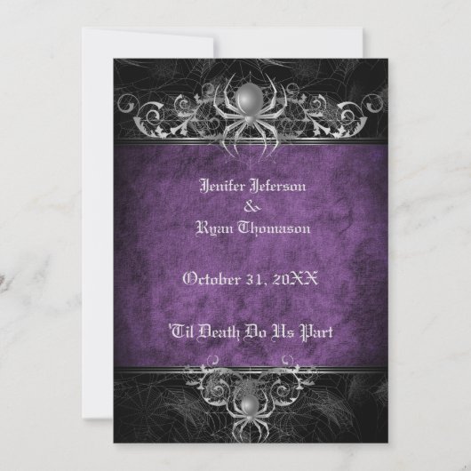 Invitation de mariage Halloween (Devant)