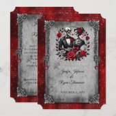 Invitation de mariage Halloween (Devant / Derrière)