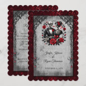 Invitation de mariage Halloween (Devant / Derrière)