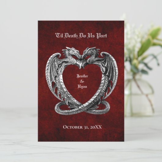 Invitation de mariage Halloween (Debout devant)