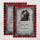 Invitation de mariage Halloween (Devant / Derrière)