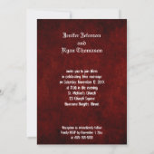 Invitation de mariage Halloween (Dos)