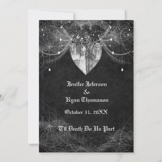Invitation de mariage Halloween (Devant)