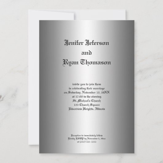 Invitation de mariage Halloween (Dos)