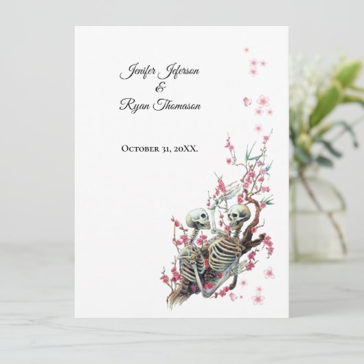 Invitation de mariage Halloween (Debout devant)