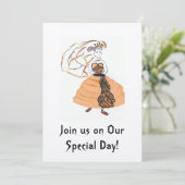 Invitation de mariage Halloween (Debout devant)