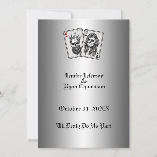 Invitation de mariage Halloween (Devant)