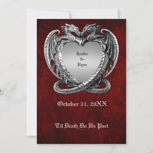 Invitation de mariage Halloween (Devant)