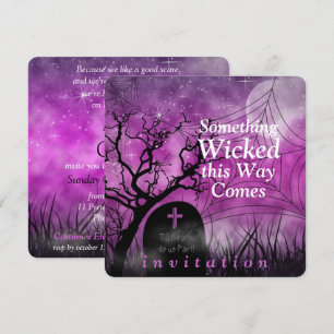 Invitation de mariage Halloween amusante et méchan