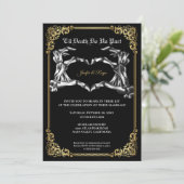 Invitation de mariage Halloween Dark Gothic (Debout devant)