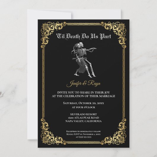 Invitation de mariage Halloween Dark Gothic (Devant)