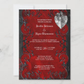 Invitation de mariage Halloween élégante gothique (Devant)