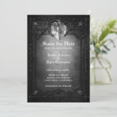 Invitation de mariage Halloween gothique (Debout devant)