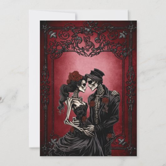 Invitation de mariage Halloween gothique (Dos)