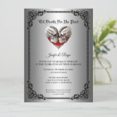 Invitation de mariage Halloween gothique (Debout devant)