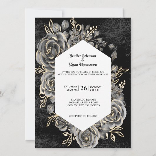 Invitation de mariage Halloween gothique (Devant)