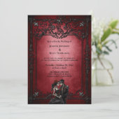 Invitation de mariage Halloween gothique (Debout devant)