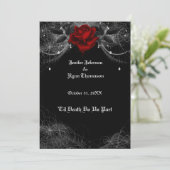 Invitation de mariage Halloween gothique (Debout devant)