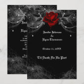 Invitation de mariage Halloween gothique (Devant / Derrière)
