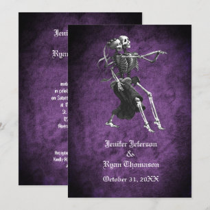 Invitation de mariage Halloween gothique