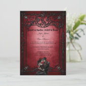 Invitation de mariage Halloween gothique (Debout devant)