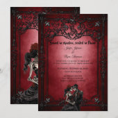 Invitation de mariage Halloween gothique (Devant / Derrière)