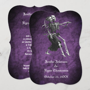 Invitation de mariage Halloween gothique