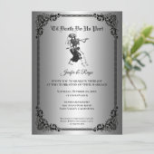 Invitation de mariage Halloween gothique (Debout devant)