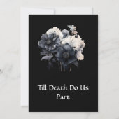 Invitation de mariage Halloween gothique Fleurs no (Dos)