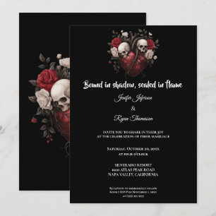 Invitation de mariage Halloween gothique sombre